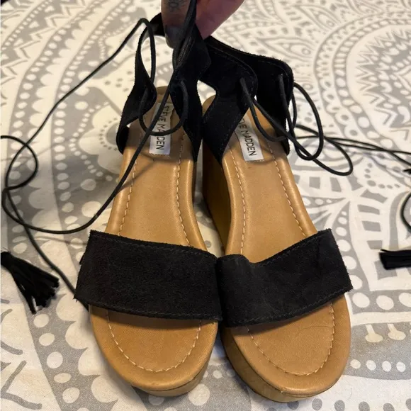 Steve Madden lace up platform sandals