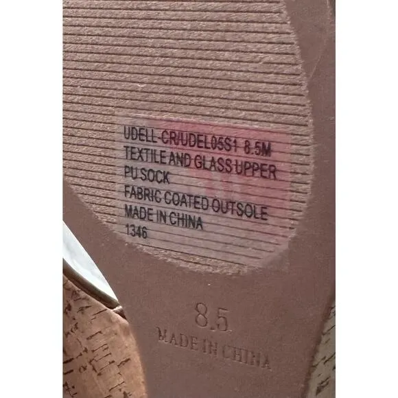Steve Madden Revolve Womens Udell Wedge 4” Heels In Bronze Sandal Shoe, Size 8.5