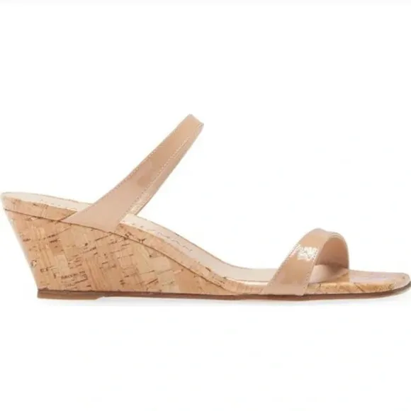 Stuart Weitzman Aleena Wedge Slide Sandal Size 8