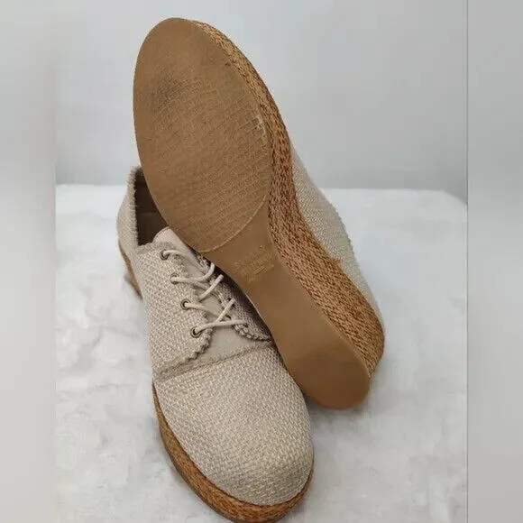 Stuart Weitzman Beige Espadrilles wedge sz 7