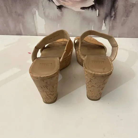 Stuart Weitzman cork sandals chunky platform sz 9