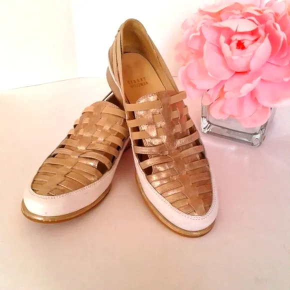 Stuart Weitzman gold metallic shoes