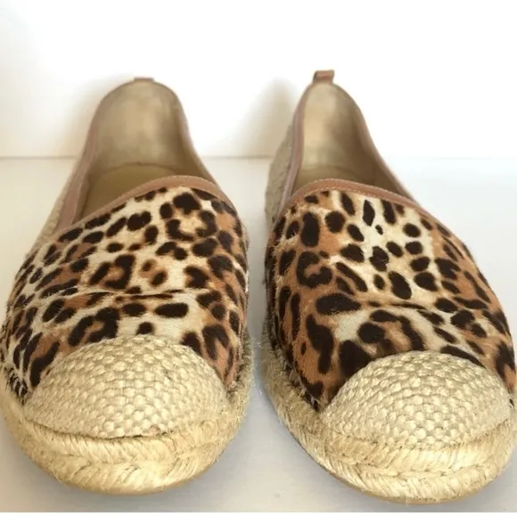 Stuart Weitzman Leopard Espadrilles luxury shoes sz 7.5