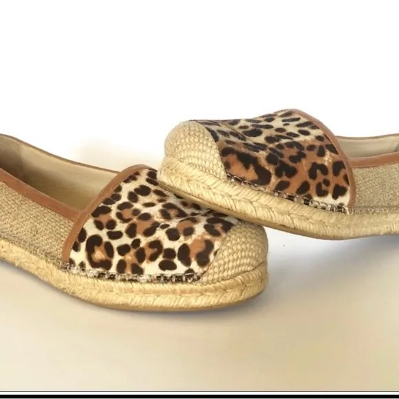 Stuart Weitzman Leopard Espadrilles luxury shoes sz 7.5