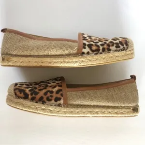 Stuart Weitzman Leopard Espadrilles luxury shoes sz 7.5