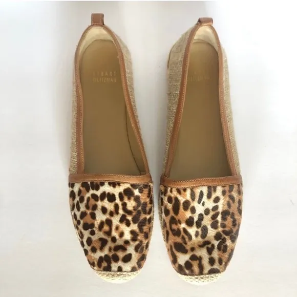 Stuart Weitzman Leopard Espadrilles luxury shoes sz 7.5