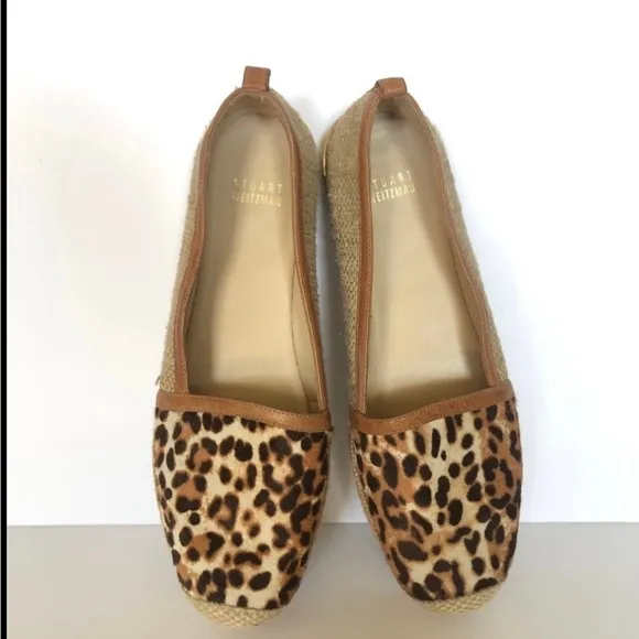 Stuart Weitzman Leopard Espadrilles luxury shoes sz 7.5