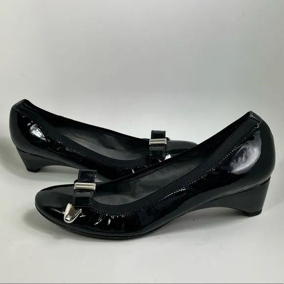 Stuart Weitzman Patent Leather Wedge Shoes