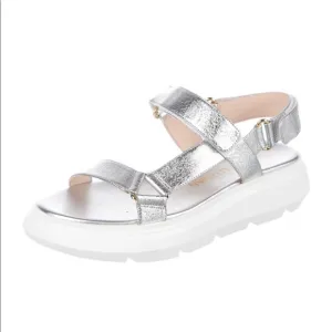 Stuart Weitzman platform metallic sandals
