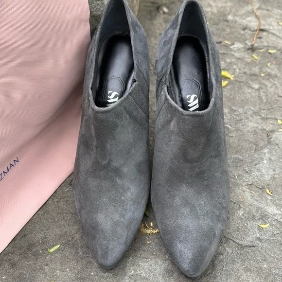 STUART WEITZMAN SLATE SUEDE CROP WEDGE ANKLE BOOT / BOOTIES -9 - NIB !🔥🤩