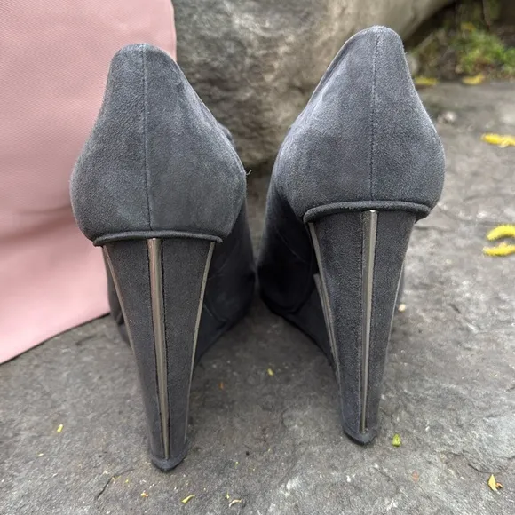 STUART WEITZMAN SLATE SUEDE CROP WEDGE ANKLE BOOT / BOOTIES -9 - NIB !🔥🤩