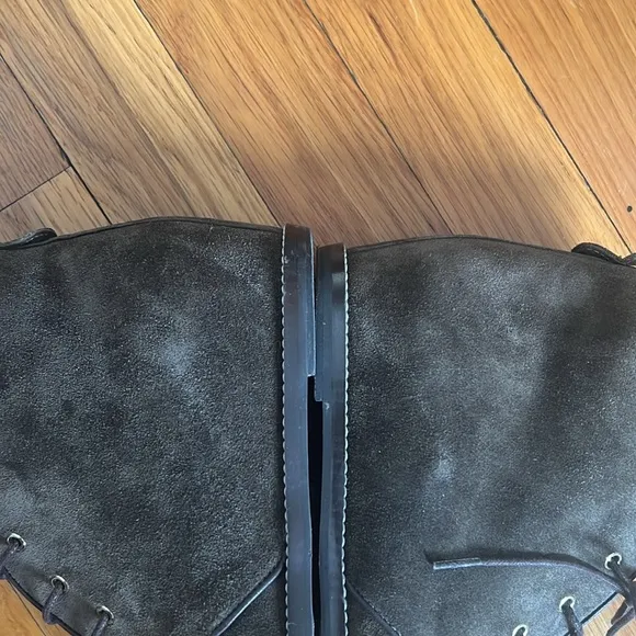 Stuart Weitzman Suede Lace Up Ankle Boots Hidden Wedge Size 7.5