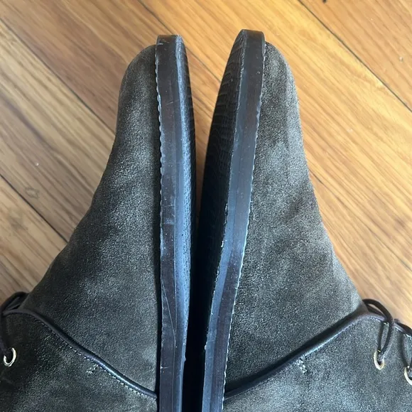 Stuart Weitzman Suede Lace Up Ankle Boots Hidden Wedge Size 7.5