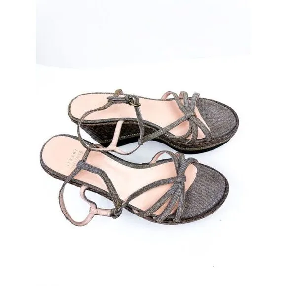Stuart Weitzman Velocity Pyrite Nocturn Wedge Heels