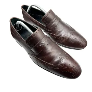 Studio Empoli Mens Loafers Size 9 Brown Leather Dress Shoes Handmade in Italy