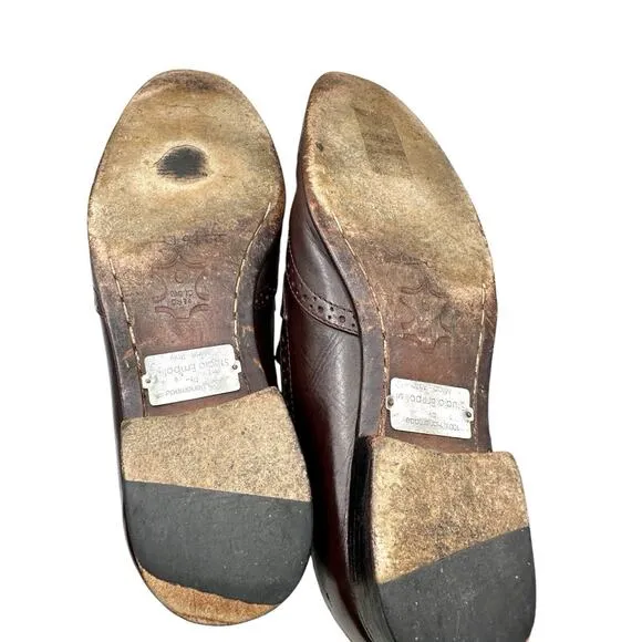 Studio Empoli Mens Loafers Size 9 Brown Leather Dress Shoes Handmade in Italy