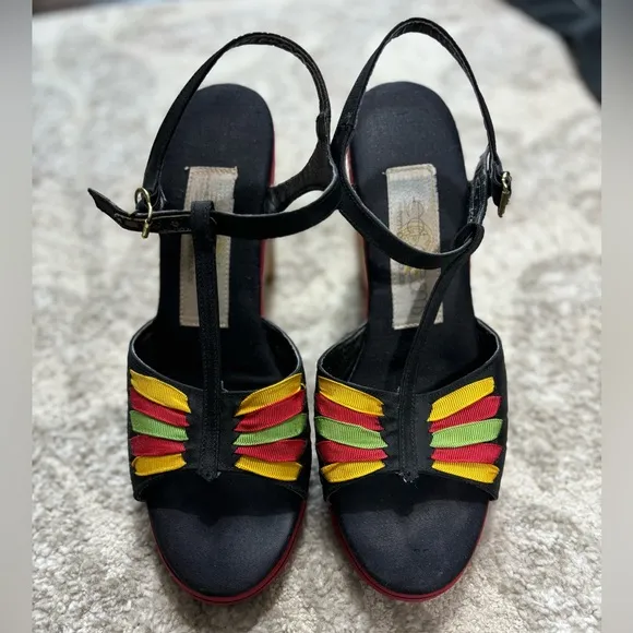 Stylish Black and Red Women's Heels
