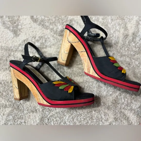 Stylish Black and Red Women's Heels
