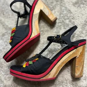 Stylish Black and Red Women's Heels
