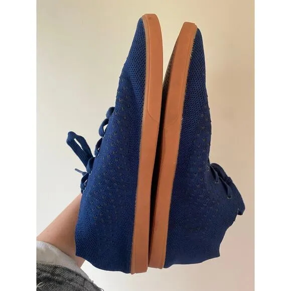 Suavs Zilker Shoes Men Size 12 / EU 45 Blue Knit Low Lace Up Sneaker Comfortable