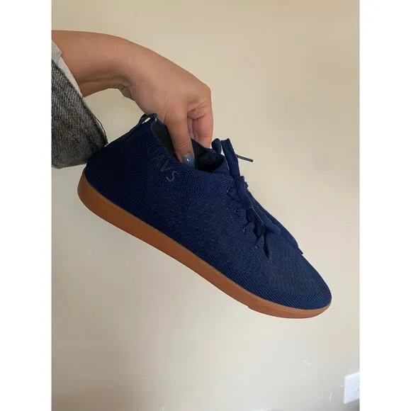 Suavs Zilker Shoes Men Size 12 / EU 45 Blue Knit Low Lace Up Sneaker Comfortable