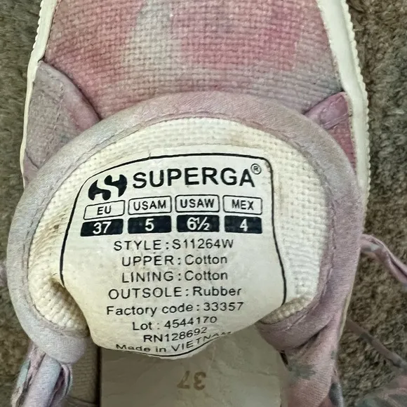Superga x LoveShackFancy Classic Lace Up Sneaker ROSE HEART