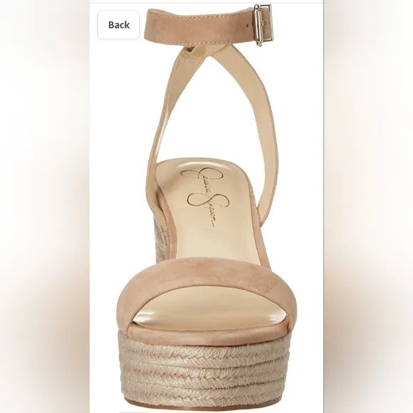 Symia leather platform espadrille wedges by Jessica Simpson SANDALS Size 10 New
