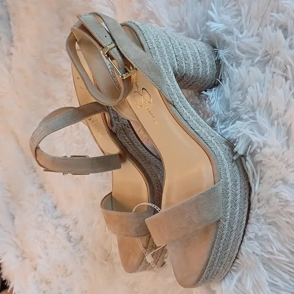 Symia leather platform espadrille wedges by Jessica Simpson SANDALS Size 10 New