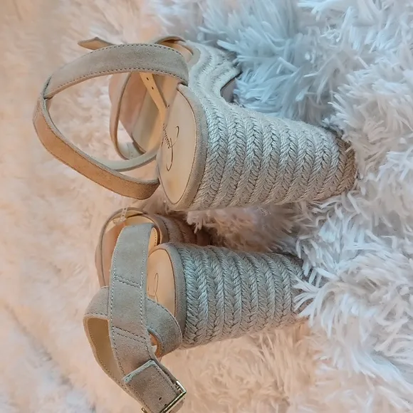 Symia leather platform espadrille wedges by Jessica Simpson SANDALS Size 10 New