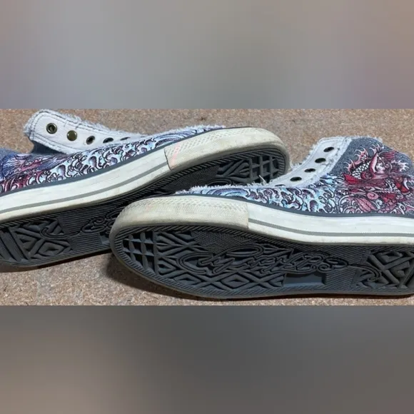 ⭐️Sz9 Ed Hardy Gray Canvas Sneakers