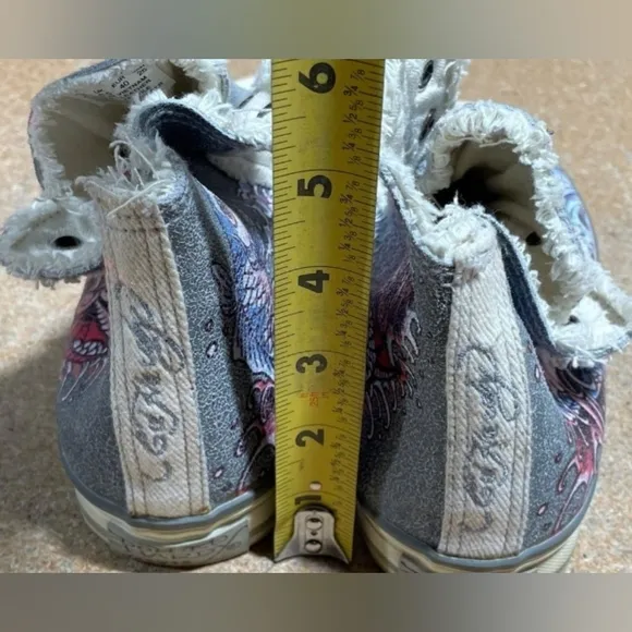 ⭐️Sz9 Ed Hardy Gray Canvas Sneakers
