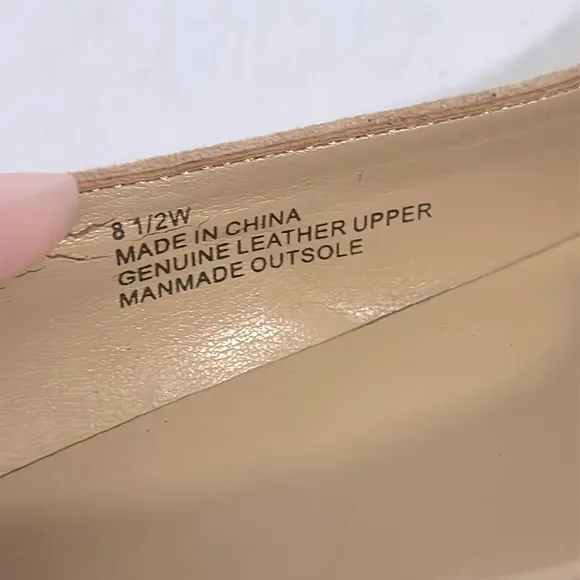 TALBOTS LANEY ASYMMETRICAL WEDGES - SUEDE TAN 8.5W (display shoe) NWOT