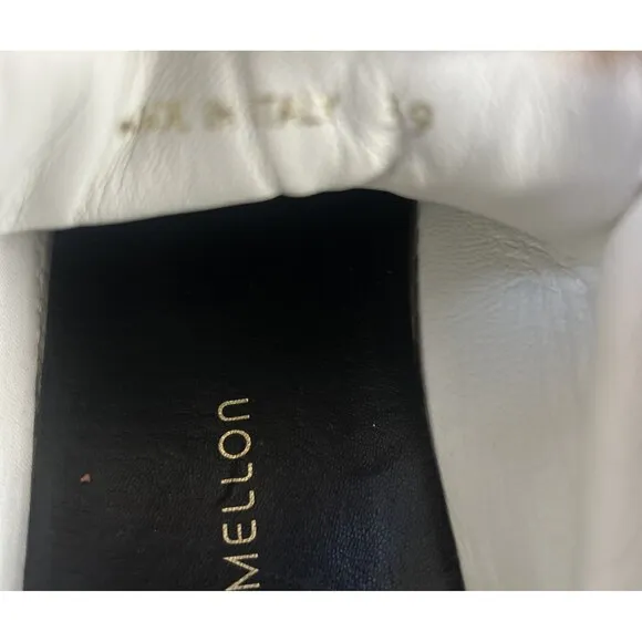 TAMARA MELLON OMW Woman Designer Sneakers White Calfskin Leather Italy  Sz 8.5