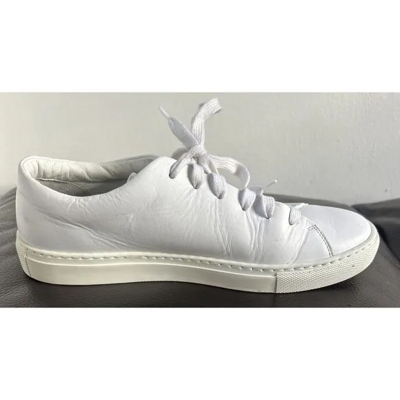 TAMARA MELLON OMW Woman Designer Sneakers White Calfskin Leather Italy  Sz 8.5