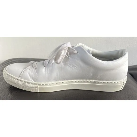 TAMARA MELLON OMW Woman Designer Sneakers White Calfskin Leather Italy  Sz 8.5