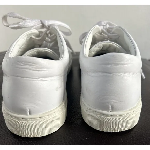 TAMARA MELLON OMW Woman Designer Sneakers White Calfskin Leather Italy  Sz 8.5