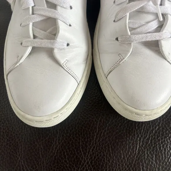 TAMARA MELLON OMW Woman Designer Sneakers White Calfskin Leather Italy  Sz 8.5
