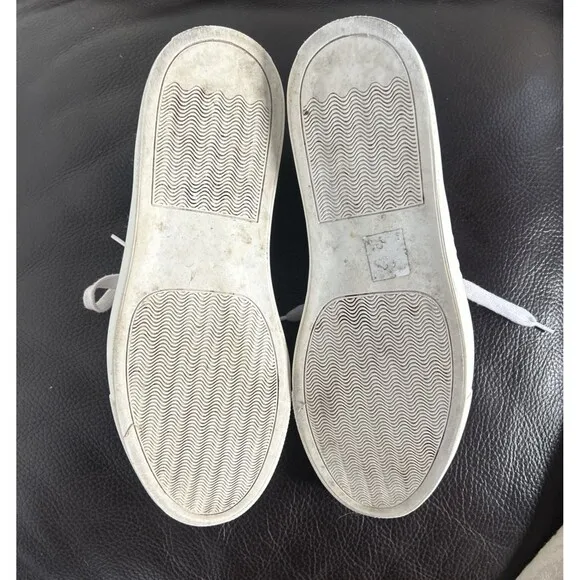 TAMARA MELLON OMW Woman Designer Sneakers White Calfskin Leather Italy  Sz 8.5