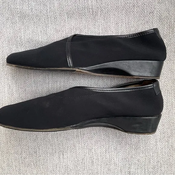 Taryn Rose Kelsey Demi Wedge Fabric and Leather Ballet Loafer Moccasin Flats 9M