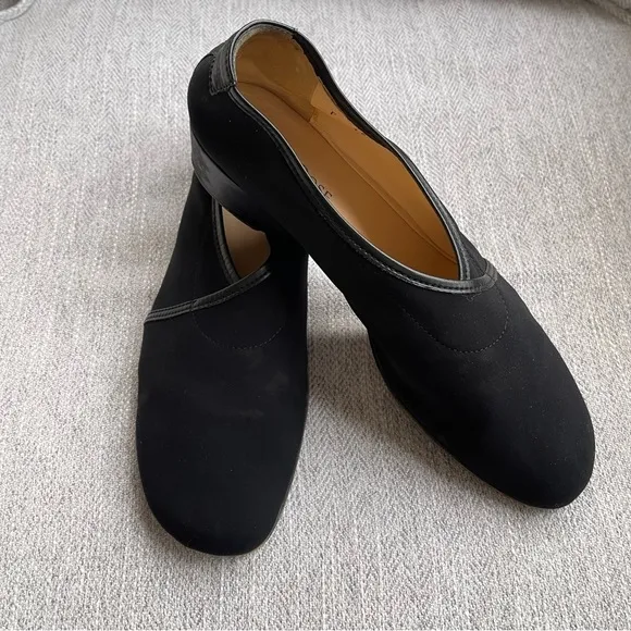 Taryn Rose Kelsey Demi Wedge Fabric and Leather Ballet Loafer Moccasin Flats 9M