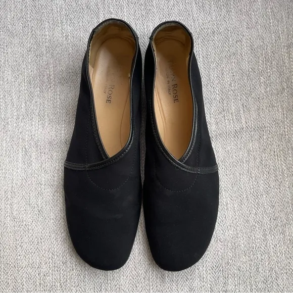 Taryn Rose Kelsey Demi Wedge Fabric and Leather Ballet Loafer Moccasin Flats 9M