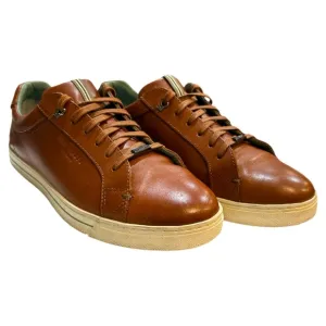 TED BAKER LONDON THAWNE LEATHER LOW-TOP SNEAKERS IN TAN BROWN SIZE 9 #24