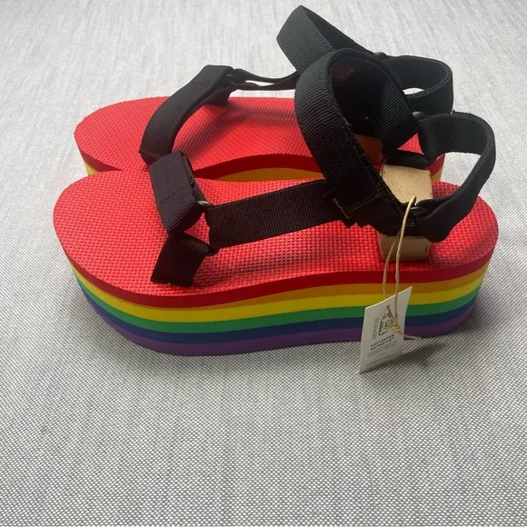 Teva Platform Universal Rainbow Sandals