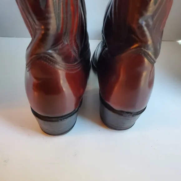 TEXAS WESTERN COWBOY BOOTS BROWN USA SIZE 9EE M-70