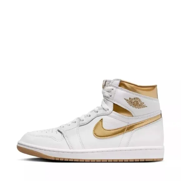The Air Jordan 1 Retro Shoes High OG Metallic Gold Women 11 / Men 9.5 Authentic