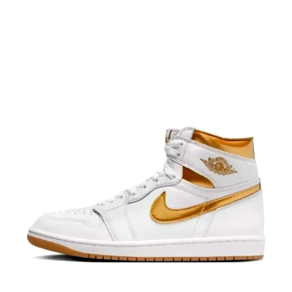 The Air Jordan 1 Retro Shoes High OG Metallic Gold Women 11 / Men 9.5 Authentic