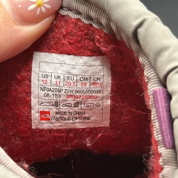 THE NORTH FACE™️ Children's Size 12 'ALPENGLOW' Snow Boots