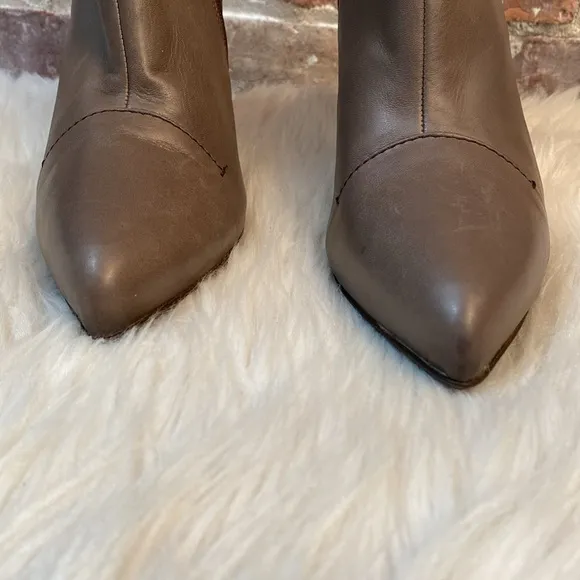The Seller Gray Italian Leather Boots, Size 41