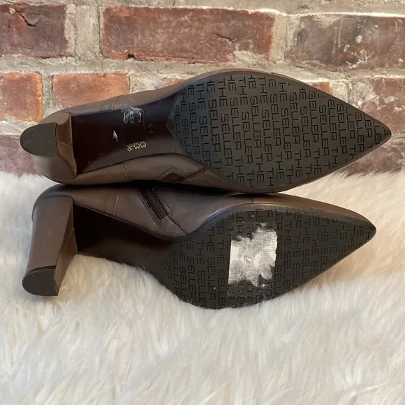 The Seller Gray Italian Leather Boots, Size 41