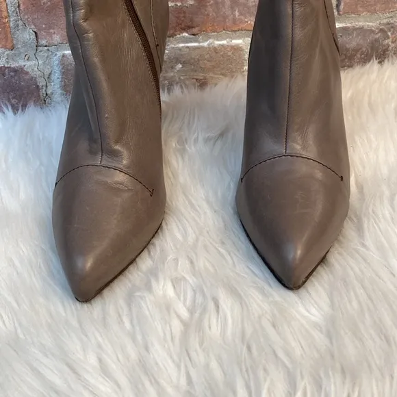 The Seller Gray Italian Leather Boots, Size 41